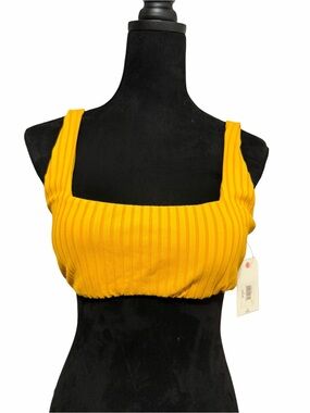 Billabong Ribbed Swim Top Yellow